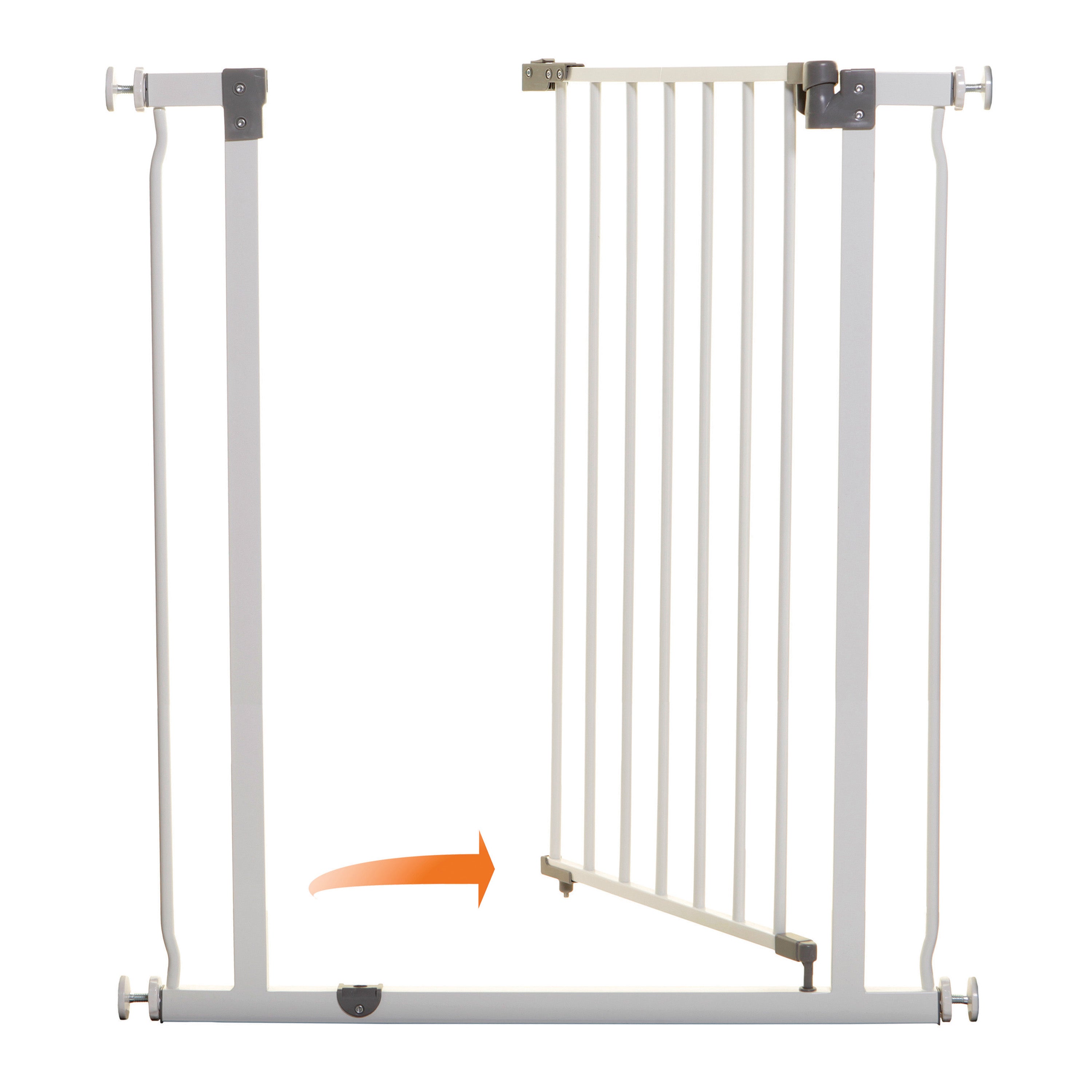 Liberty Extra Tall 29.5-36.5In Easy Close Metal Baby Gate - White