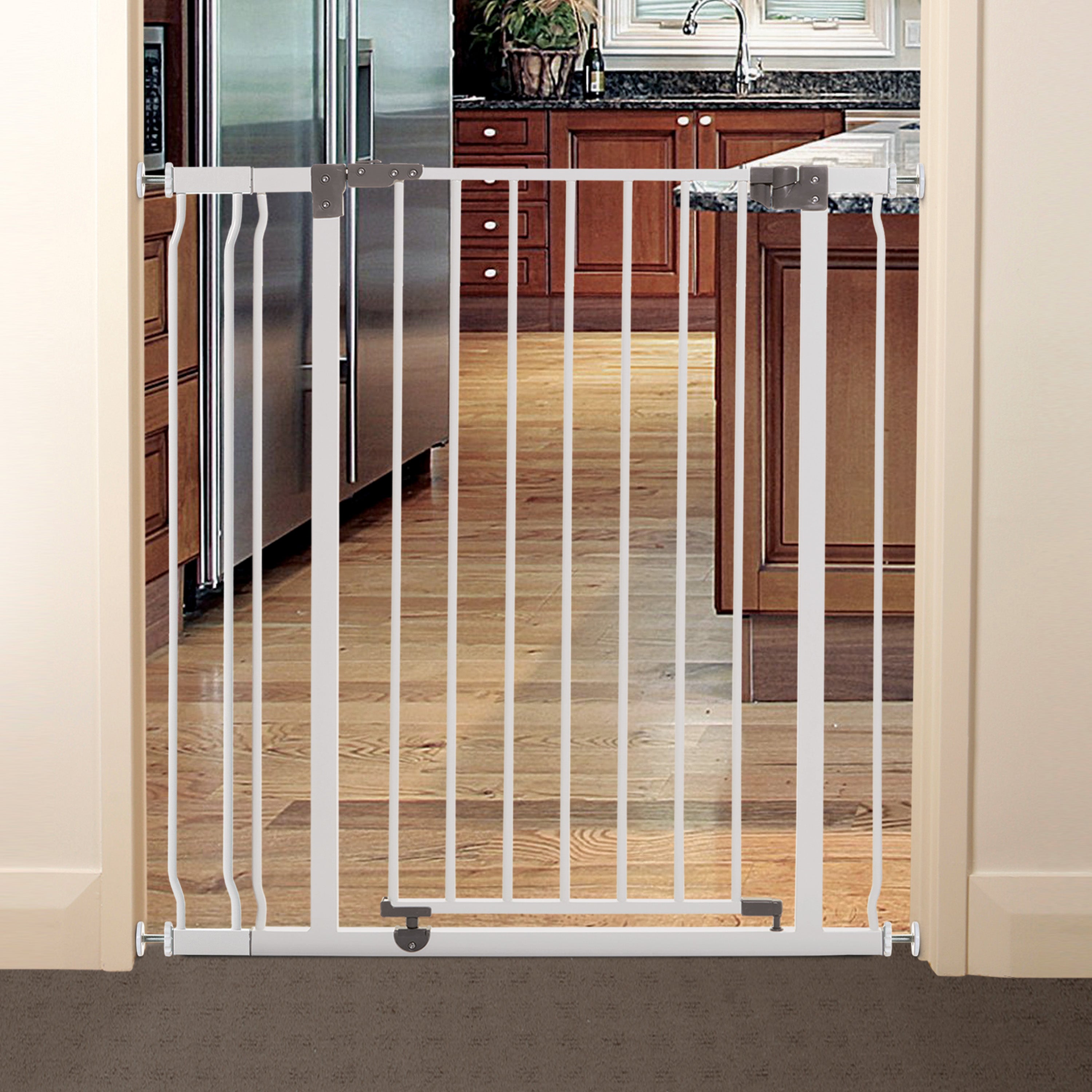 Liberty Extra Tall 29.5-36.5In Easy Close Metal Baby Gate - White