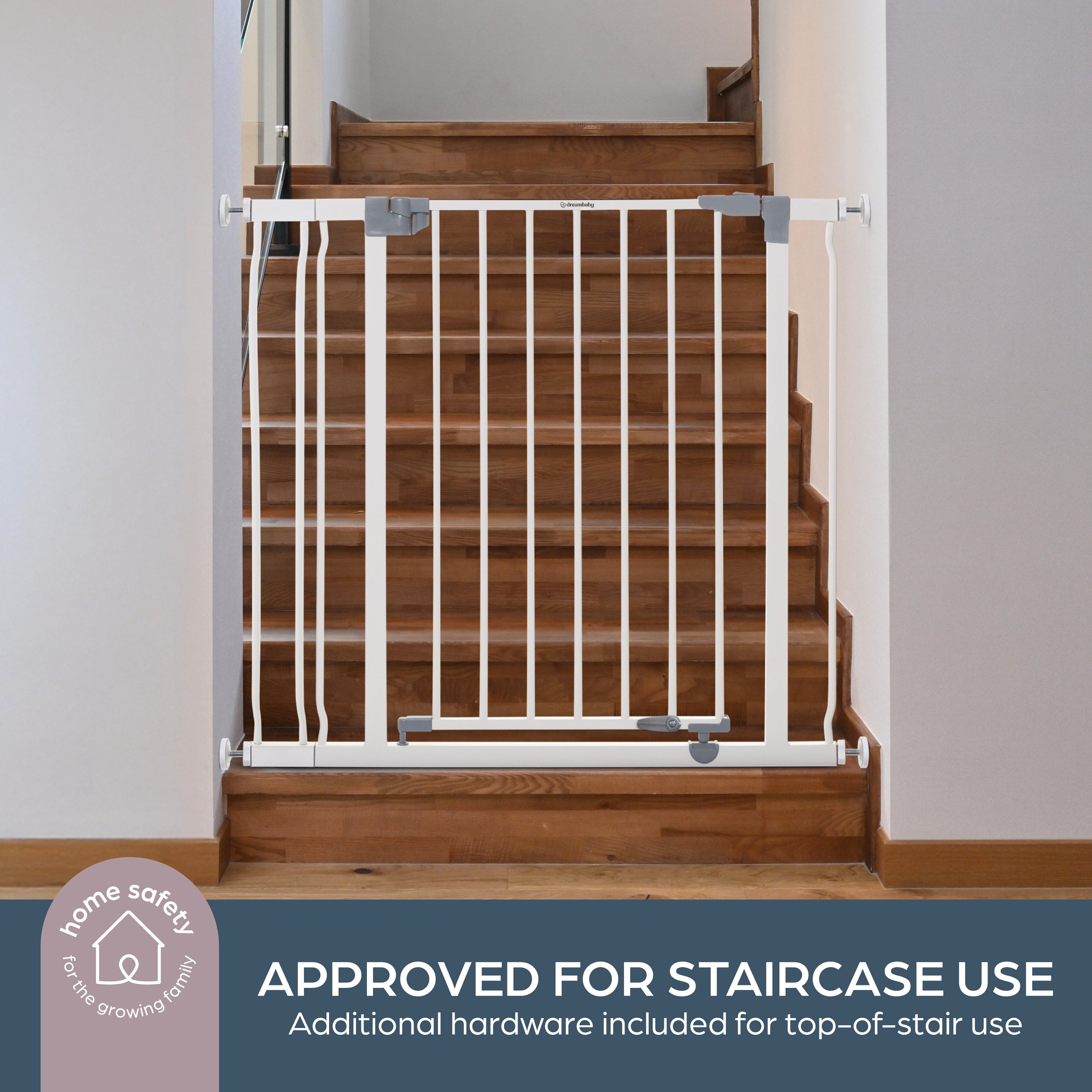Liberty 29.5-36.5In Easy Close Metal Baby Safety Gate - White