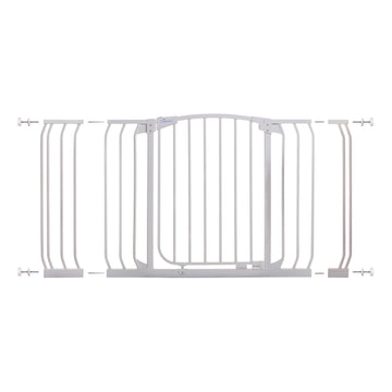 Chelsea Extra Wide 38-53in Auto Close Metal Baby Gate - White