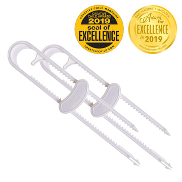 Sliding Locks With Catch - 2 Pack, White