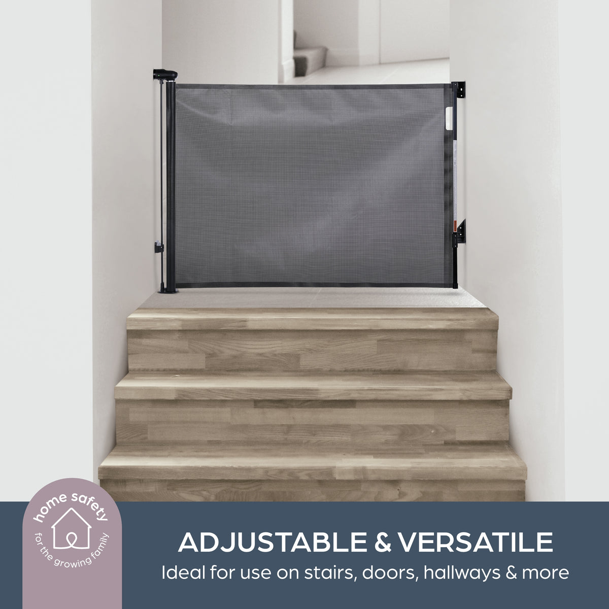 Dreambaby Glide ‘N Hide Extra Tall Retractable Baby Gate - Black