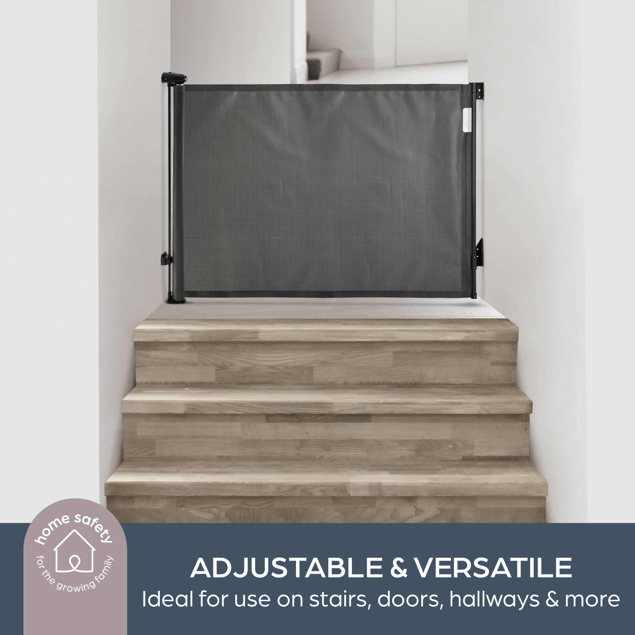 Dreambaby Hide and Glide Retractable Gate - Black