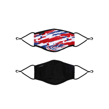 Reusable Face Masks 2 Pack - Adult - Stars & Stripes + Black