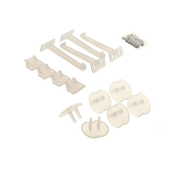 Safety Catches And Outlet Plug - 10 Piece Clear