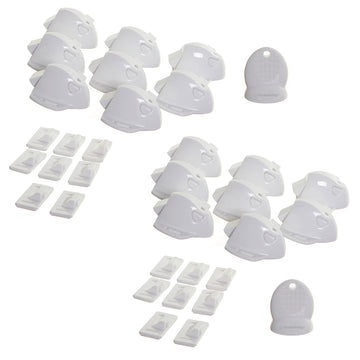 2-Pack Bundle: Adhesive Mag Lock - 8 Locks and 1 Key x 2
