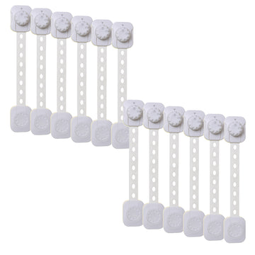 2-Pack Bundle: Twist 'N Lock Multi-Purpose Latch White Polybag - 6pc x2