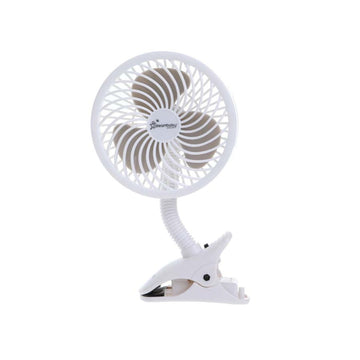 Ezy-Fit Deluxe Clip-On Fan - White Boxed