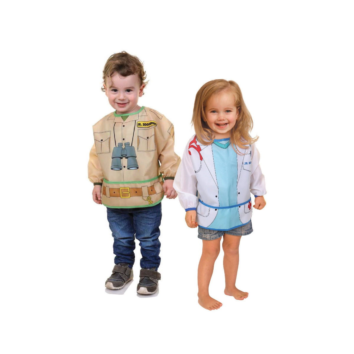 Doctor & Zookeeper Character Bib/Smock with Sleeves - 2 pack