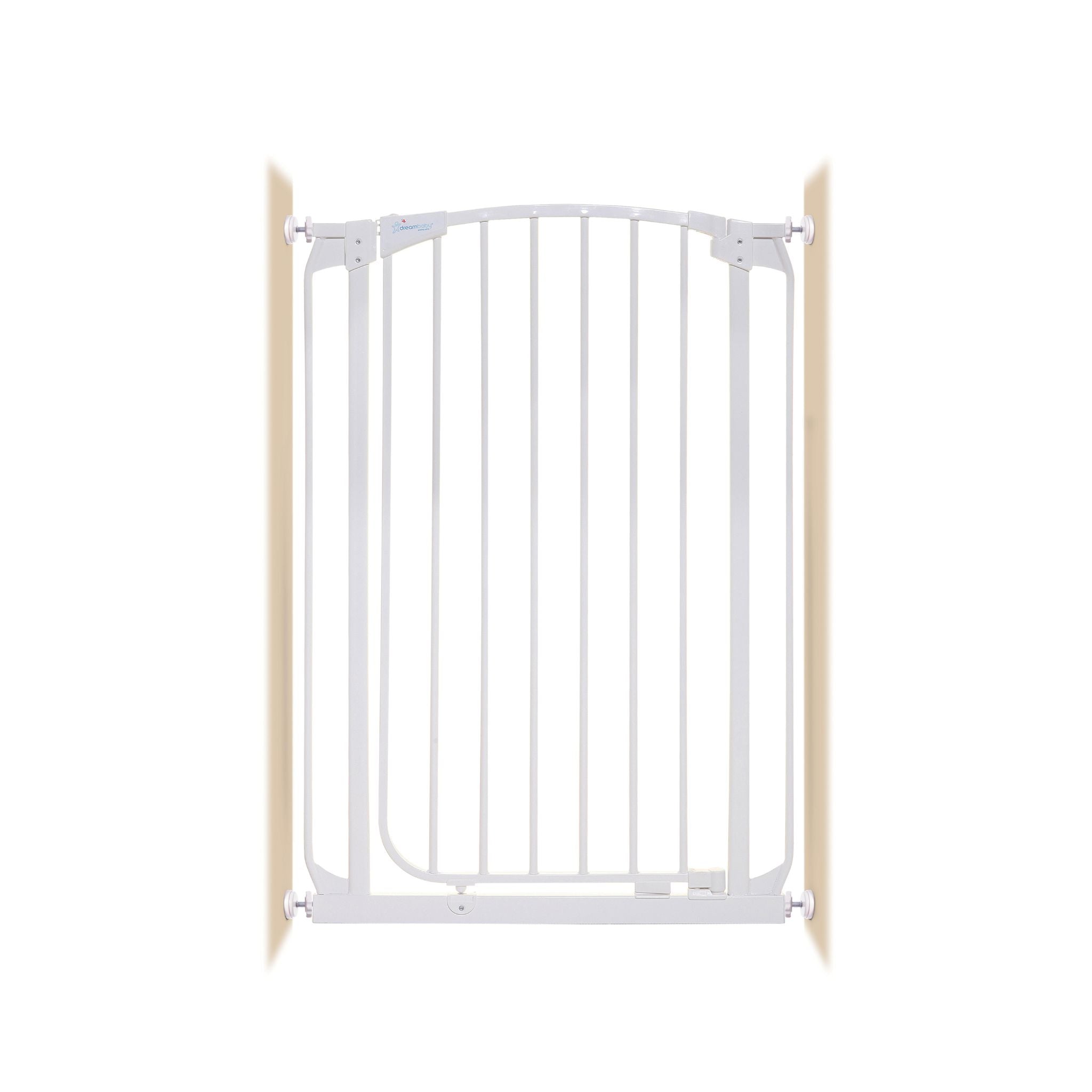 Chelsea 1 Meter Tall Auto Close Metal Baby Gate - White (71 - 82cm wide)