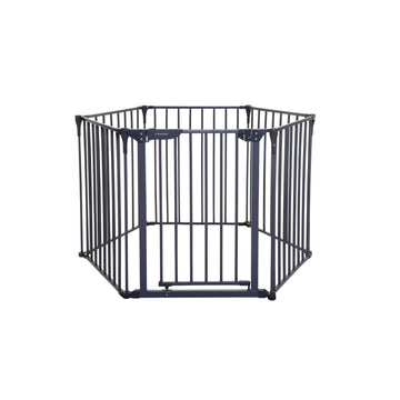 Royale 3-in-1 Converta® Play-Yard, wide Adjusta-Gate® and Fireplace Barrier - Charcoal
