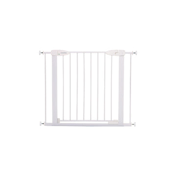 Boston Magnetic Auto-Close Security Gate COMBO - White with 2 X 7cm Extensions