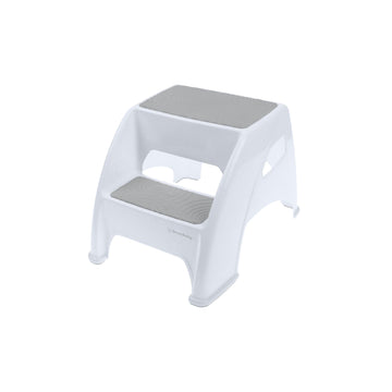 2-Step Toddler Step Stool – Non-Slip Grey