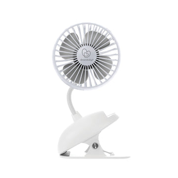 USB Rechargeable Clip-On Fan - White