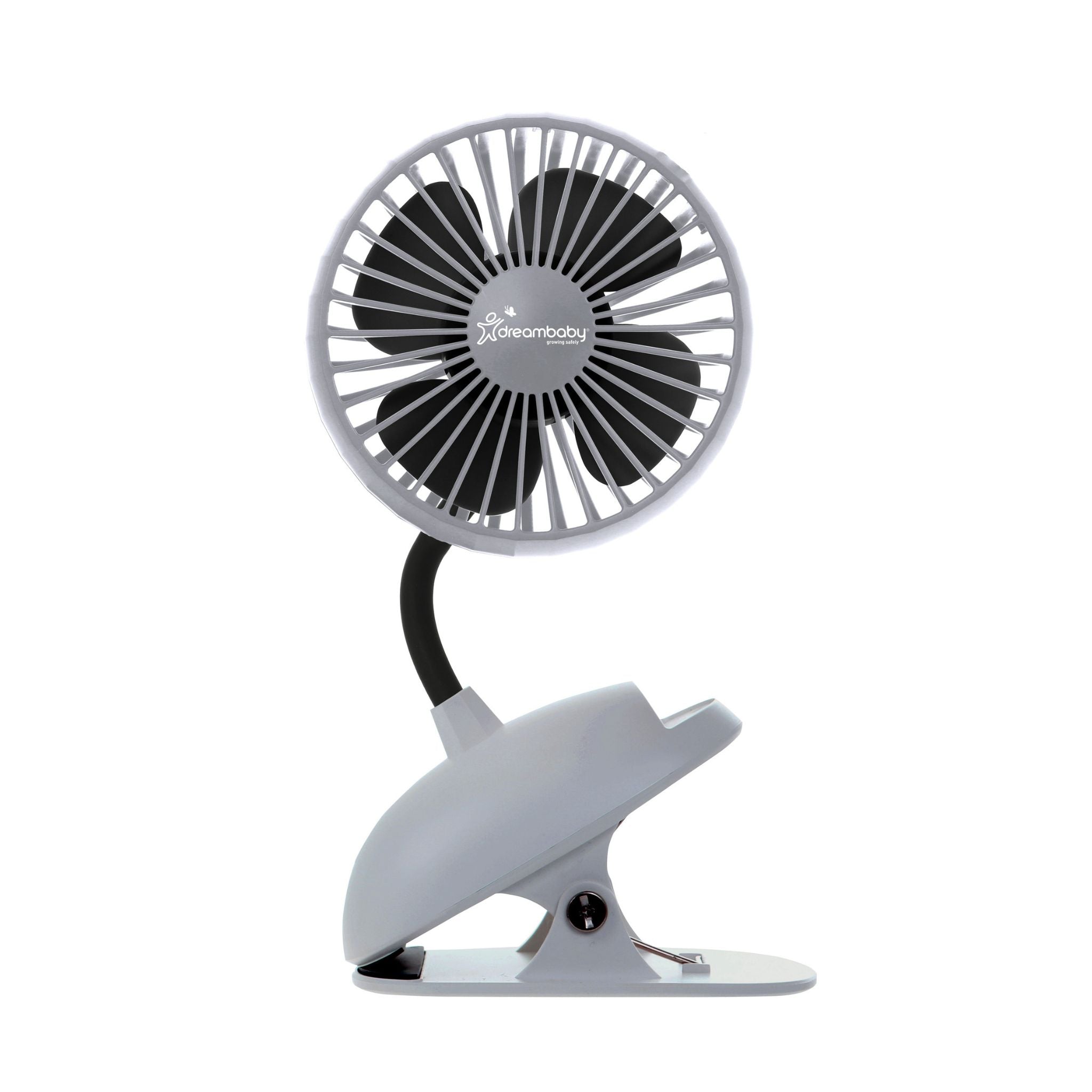 USB Rechargeable Clip-On Fan - Grey