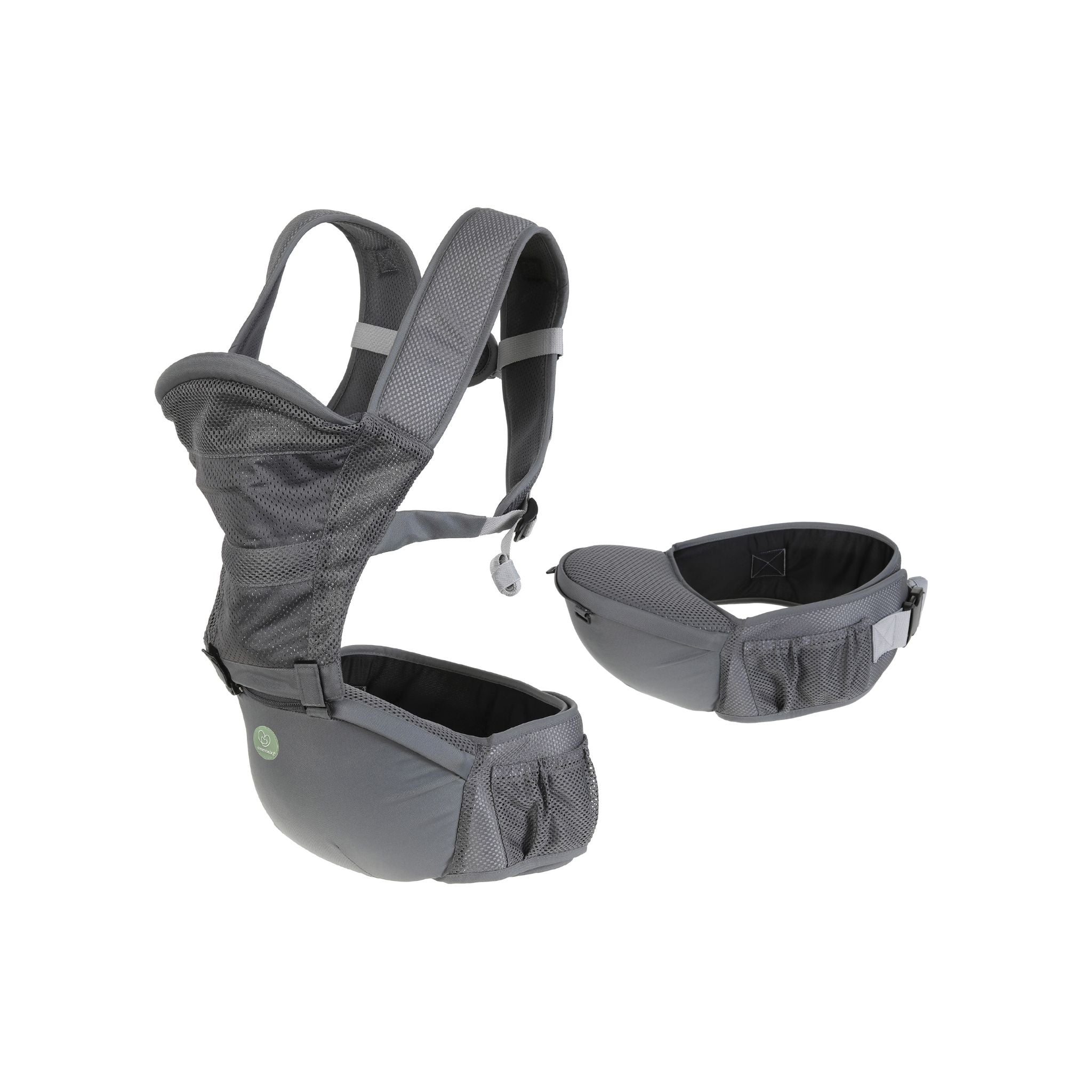 Elevate Multi-Functional Baby Carrier with Hip Seat – Grey