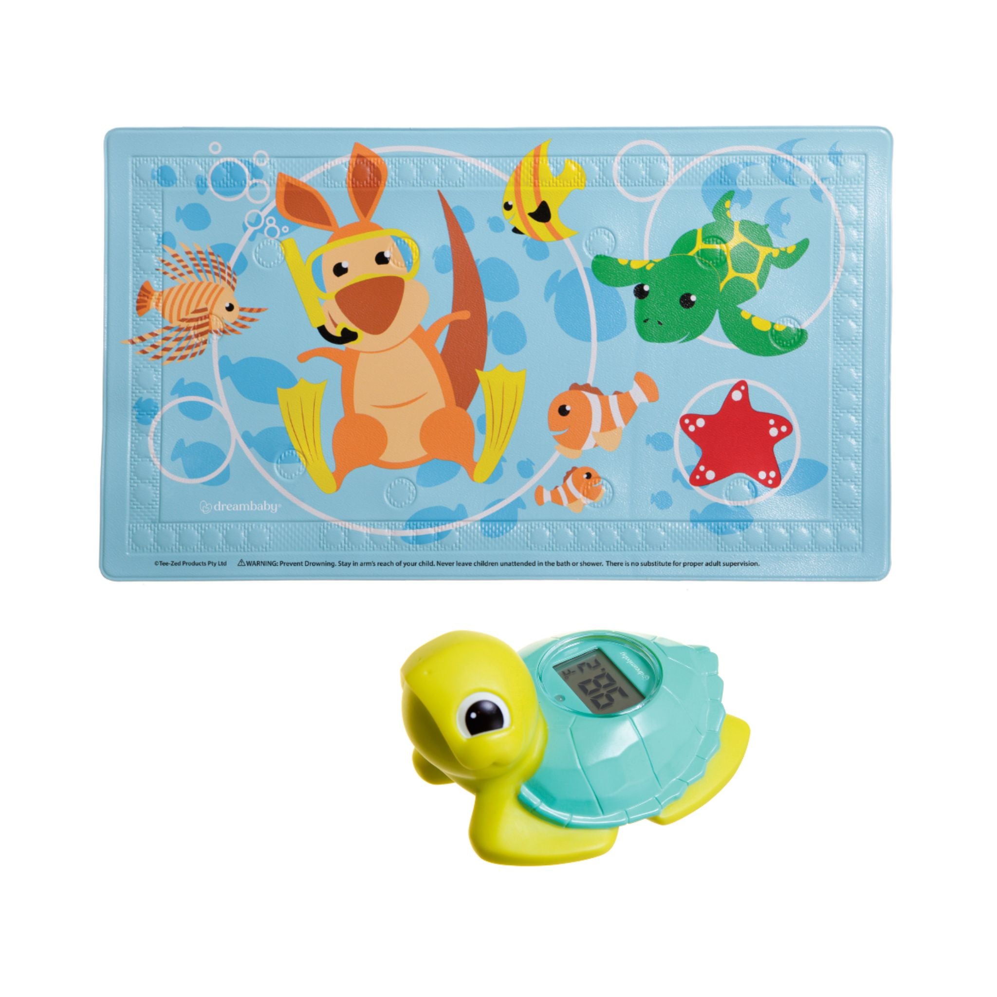 Bath Safety Kit - Bath Mat and Turtle Thermometer