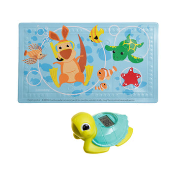 Bath Safety Kit - Bath Mat and Turtle Thermometer