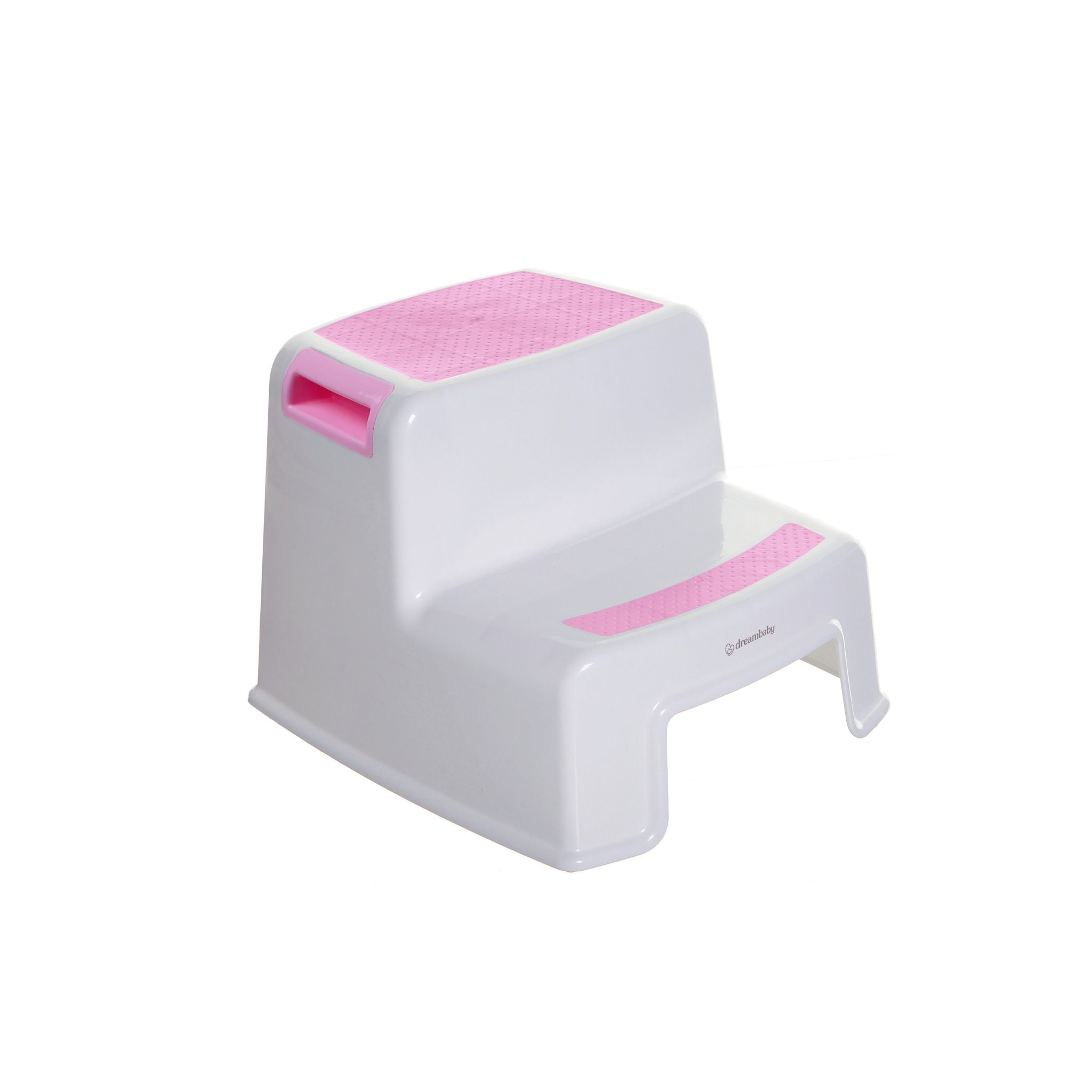 2-Up Step Stool White W Light Pink Tread