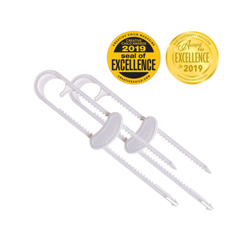 Sliding Locks With Catch White - 2 Pack