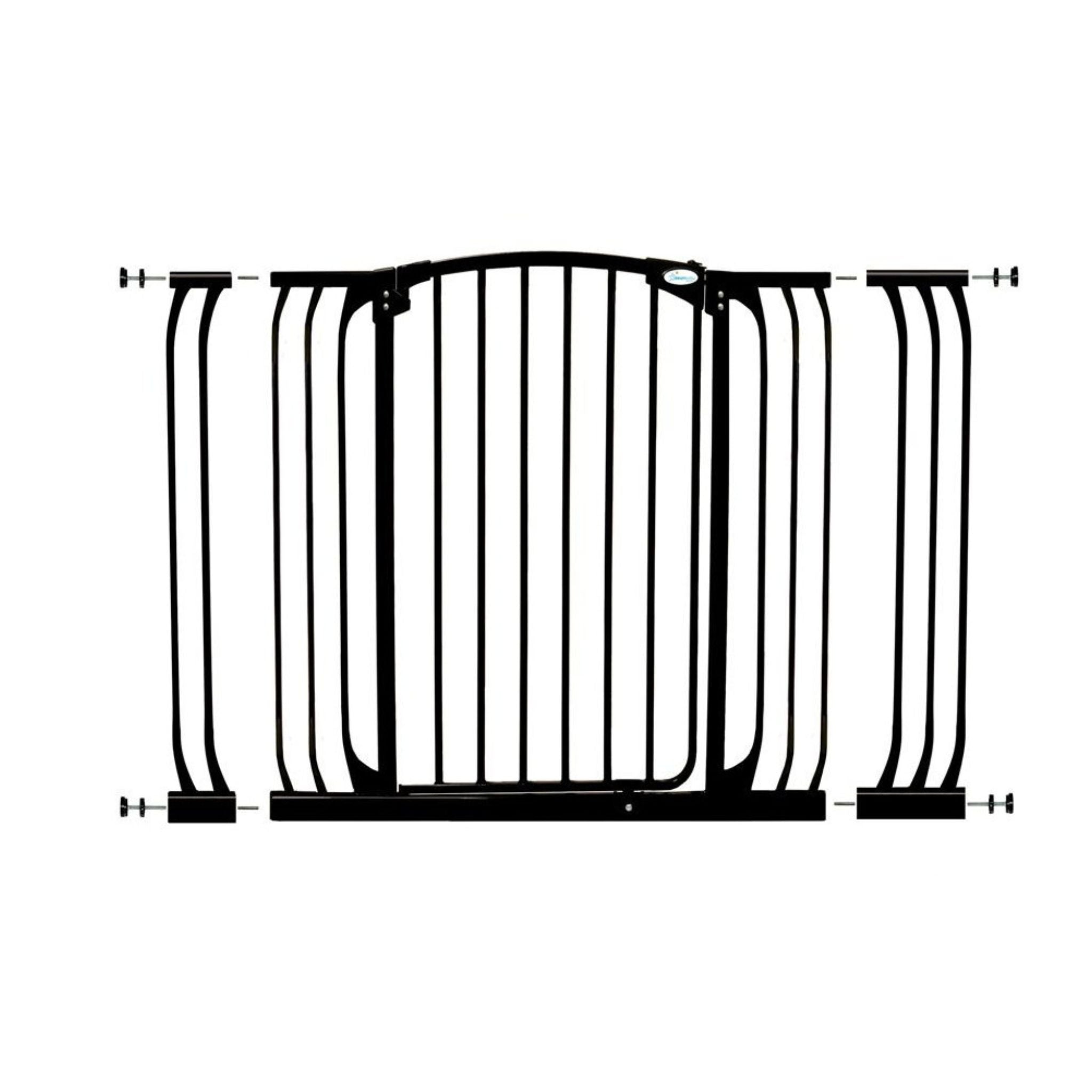 Chelsea Xtra-Tall & Xtra-Wide Black Gate Extension Set (1 Gate 2 Extensions)