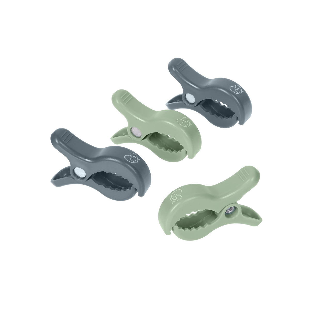 Stroller Clips 4 Pack Navy / Sage