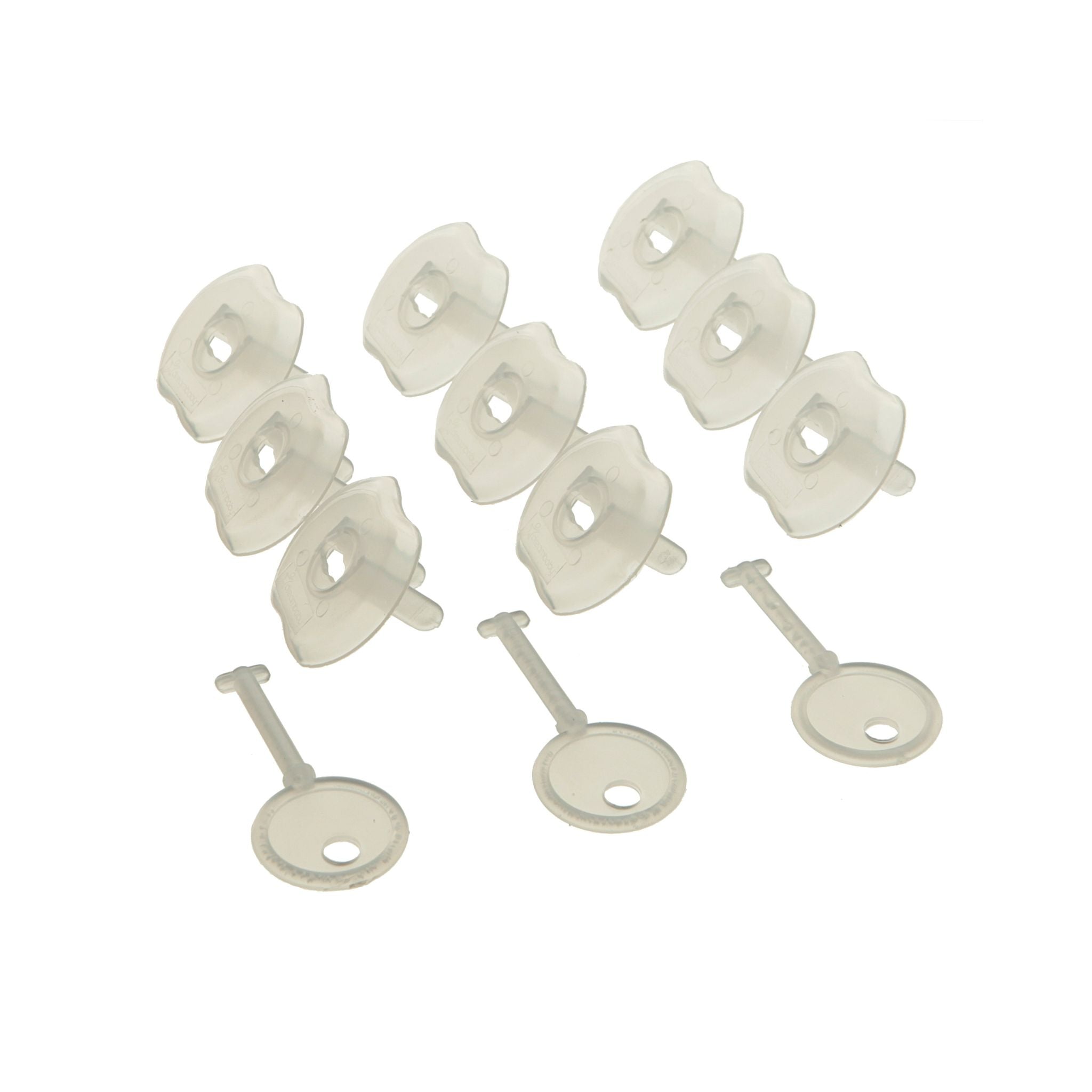 Keyed Outlet Plugs - 9 Plugs & 3 Keys