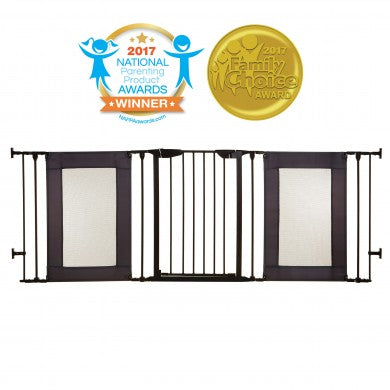 Denver 3 Panel Adapta-Gate® - Black with Grey Mesh Panels