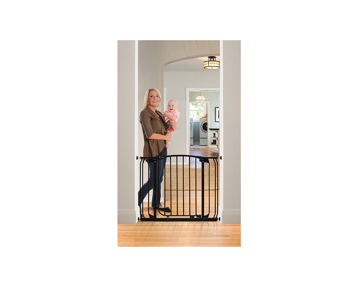 Chelsea 35–39.5" Auto-Close Baby Gate & Extension Set - Black