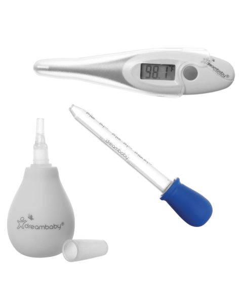  Clinical Digital Thermometer, Medicine Dropper and Nasal Aspirator Bundle