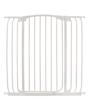 Chelsea Extra Tall and Wide 38-42.5in Auto Close Metal Baby Gate - White