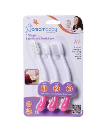 3 Stage Baby Gum and Tooth Care set - Pink