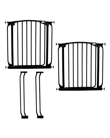 Chelsea Auto Close Metal Baby Gate Value Pack - Black