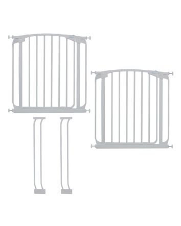 Chelsea Auto Close Metal Baby Gate Value Pack - White