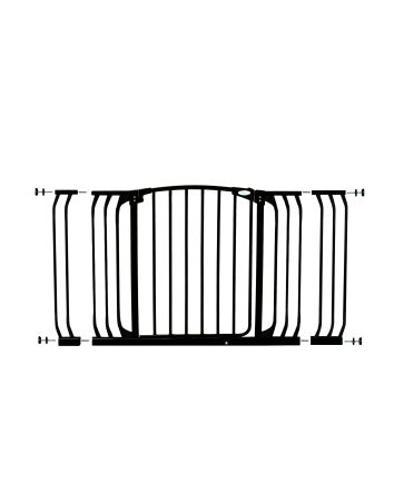 Chelsea Extra Wide 38-53in Auto Close Metal Baby Gate - Black