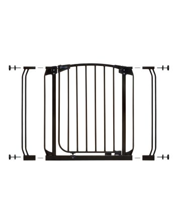 Chelsea 28-39in Auto Close Metal Baby Gate - Black