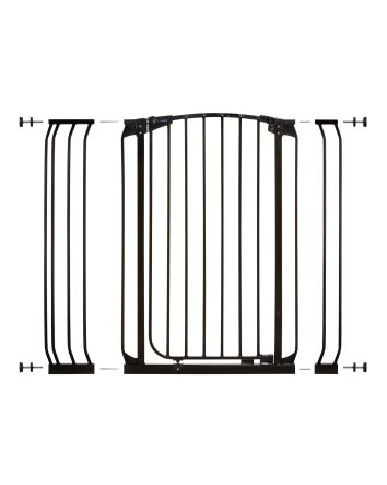Chelsea Extra Tall 28-42.5in Auto Close Metal Baby Gate - Black