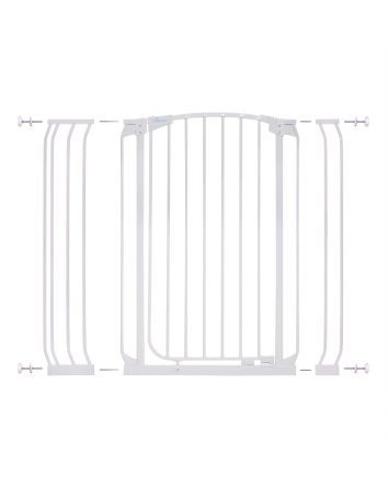Chelsea Extra Tall 28-42.5in Auto Close Metal Baby Gate - White
